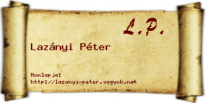 Lazányi Péter névjegykártya